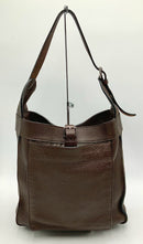 HERMES  Brown Leather Buckle Closure Marwari Shoulder Bag
