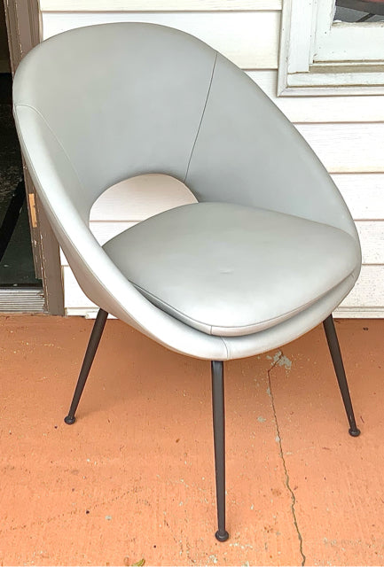 West Elm Leather Orb Dining Chair