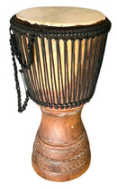 Carved Wood Bongo Drum
