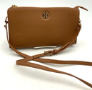 TORY BURCH Tan Pebbled Leather "Robinson" Wallet/Crossbody
