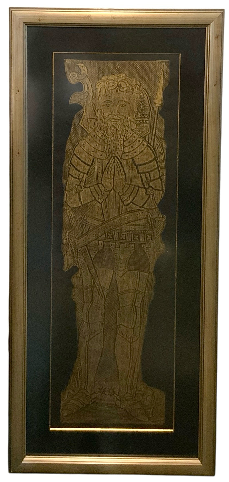 Pair of Framed Brass Rubbings