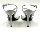 STUART WEITZMAN Silver Strappy Sensual Stiletto Sandals 8.5