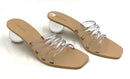 CULT GAIA Clear Acrylic Strap w/Clear Sphere Heel "Jennee" Sandals 40