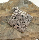 900 Silver & Glass Jerusalem Cross Pendant