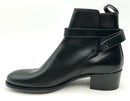 LOUIS VUITTON Black Leather Buckle Detail Ankle Boots 7
