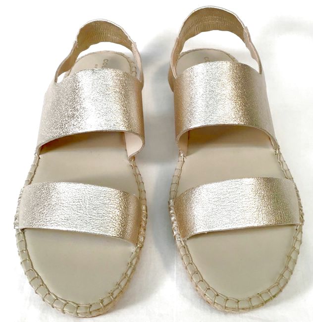 COLE HAAN Soft Gold Cloudfeel Espadrille Sandals 9