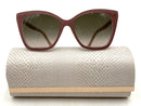 JIMMY CHOO Purple Frame Cat Eye Pearl & Crystal Detail Sunglasses