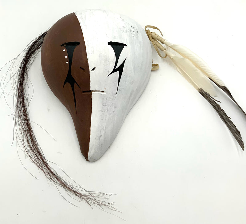 Signed Handpainted Gourd Mask