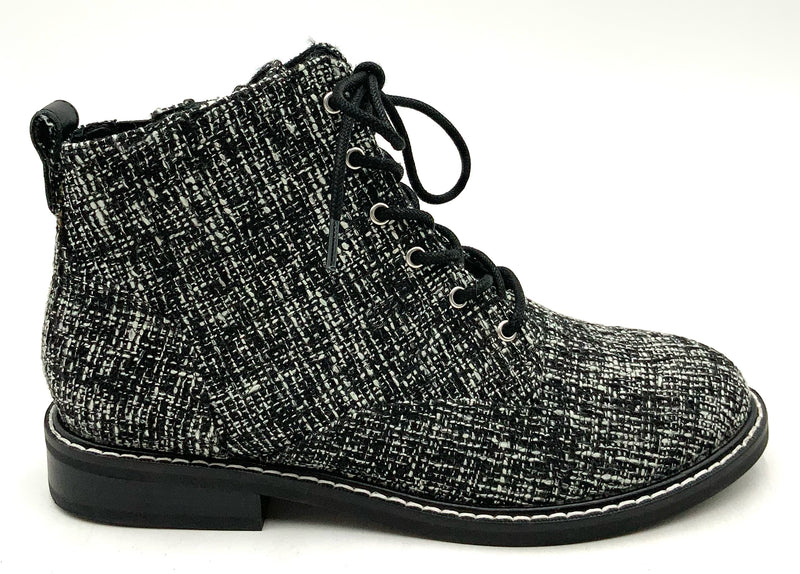 NYDJ Black/White Tweed "Eileen" Bootie 7.5