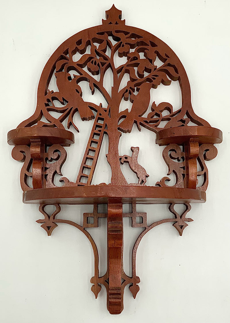 Hand Carved Wood Wall Bracket