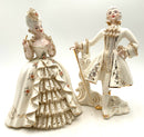 Pair of King Louis XVI & Marie Antoinette Vintage Porcelain Figures