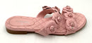 CHANEL Pink Quilted Leather Camellia Flower Sandals 38.5