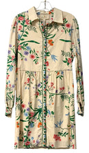 FLORA BEA Cream/Green/Pink/Multi Floral L/S B/D Dress