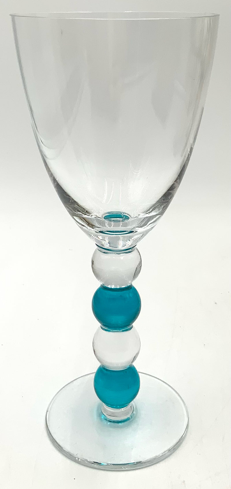 Set/8 Vietri Blue Ball Prism Glass Goblets