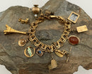 Monet 14kt Gold, Gold Over Sterling & Goldtone Metal Charm Bracelet
