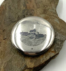 Sterling Silver & Niello Hinged Compact