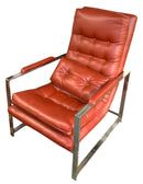 MCM Style Tufted Vinyl Armchair