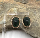 Vintage 10kt Gold & Carved Onyx Scarab Motif Earrings