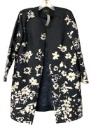 LAFAYETTE Navy/Cream Navy/Cream Evelyn Augusto Impression Floral-Print Coat