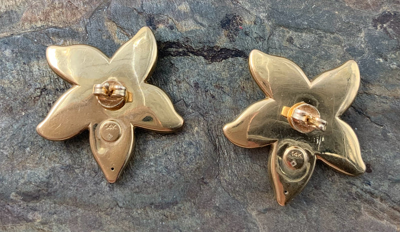 14kt Gold Starfish Earrings