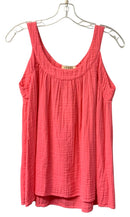 STARK Pink Crinkle Cotton Scoop Neck S/L Top