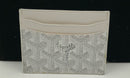 GOYARD White Leather & Coated Canvas Saint Sulpice Card Wallet