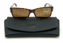 Persol Havana Brown Tortoise Rectangle Frame Polarized Sunglasses