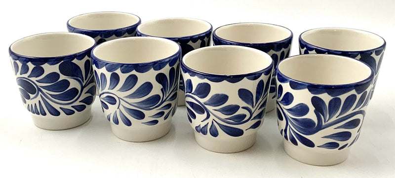 Set/8 Anfora Puebla Blue Egg Coddlers