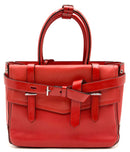 REED KRAKOFF Red Leather Boxer Tote