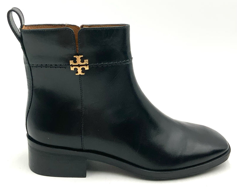 TORY BURCH Black Leather Everly Flat Boots 7