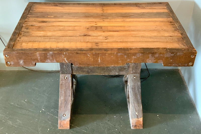 Rustic Wood Table with Distressed Finish