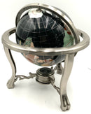 Gemstone Globe on Brushed Nickel Stand