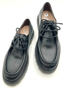 FERRAGAMO Black Calf Leather Italo Lace Up Shoes 10