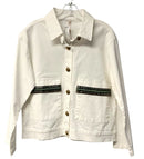 ESQUALO White w/Sequin & Ribbon Trim L/S B/D Jacket