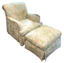 Down Filled Upholstered Club Chair & Ottoman