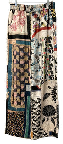 ZARA Black Tan Multi Patterned Wide Leg Pants