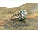 14kt Gold, Diamond, Emerald & Sapphire Ring