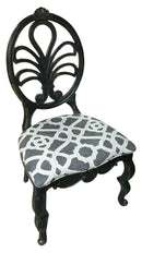 Set/6 Distressed Black Dining Chairs