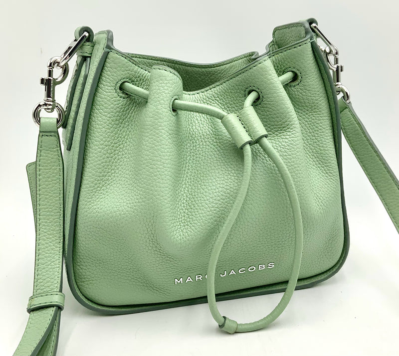 MARC JACOBS Mint Green Leather Mini Bucket Bag Crossbody