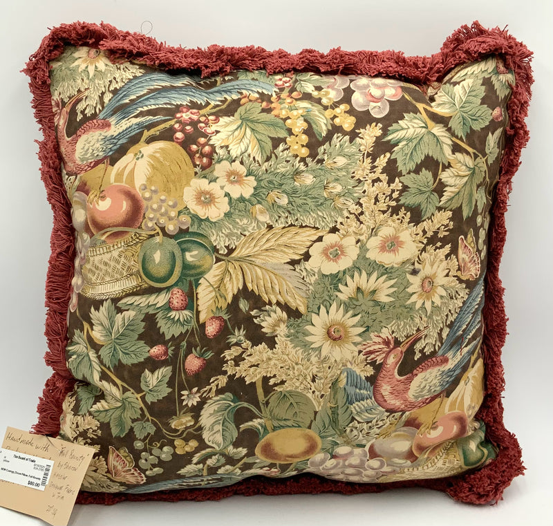 NEW Custom Throw Pillow with Fall Bounty Motif