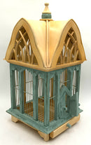 Painted Birdcage with Gothic Style Roof