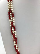 14kt Gold, Glass & Bone Beaded Necklace