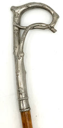 Antique Horse Whip with Pewter Handle