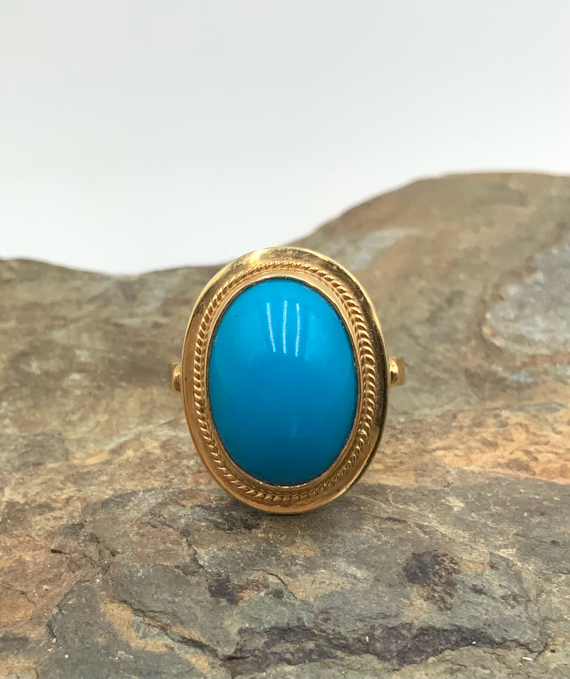 18kt Gold & Persian Turquoise Ring