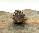 Sterling, Gold Plated Metal & Rutilated Quartz Ring