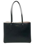 KATE SPADE Black Grained Leather Berry Accent All Day Tote Bag