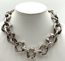 UNO DE 50 Silver Plated Heavy Chain Link Toggle Necklace