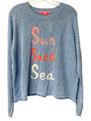LILLY PULITZER Blue Cotton Knit Sun Sand Sea Crew Neck L/S Sweater