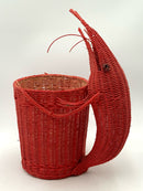 Vintage Shrimp Motif Basket