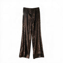 BR Brown Sequin Straight Leg Pants